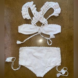 Ulla Johnson crochet Lucinda binkini set size M